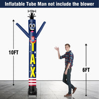 6 10 15 20FT Tall Tax Waving Inflatable Tube Man(Blower Not Included) - goodeny
