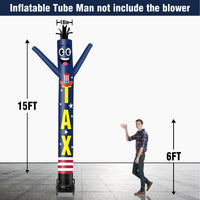6 10 15 20FT Tall Tax Waving Inflatable Tube Man(Blower Not Included) - goodeny