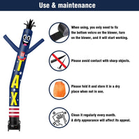 6 10 15 20FT Tall Tax Waving Inflatable Tube Man(Blower Not Included) - goodeny