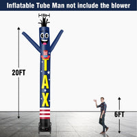 6 10 15 20FT Tall Tax Waving Inflatable Tube Man(Blower Not Included) - goodeny