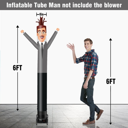 6 10 15 20FT Tall Teacher Waving Inflatable Tube Man(Blower Not Included) - goodeny