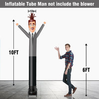 6 10 15 20FT Tall Teacher Waving Inflatable Tube Man(Blower Not Included) - goodeny