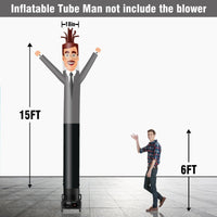 6 10 15 20FT Tall Teacher Waving Inflatable Tube Man(Blower Not Included) - goodeny