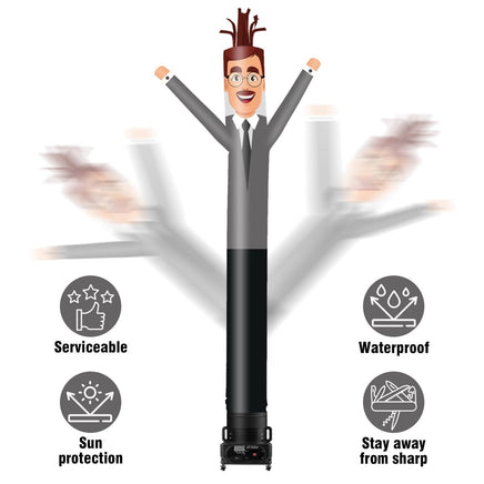 6 10 15 20FT Tall Teacher Waving Inflatable Tube Man(Blower Not Included) - goodeny