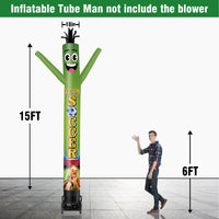 6 10 15 20FT Tall Team Soccer Spirit Waving Inflatable Tube Man(Blower Not Included) - goodeny