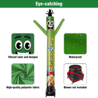 6 10 15 20FT Tall Team Soccer Spirit Waving Inflatable Tube Man(Blower Not Included) - goodeny