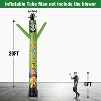 6 10 15 20FT Tall Team Soccer Spirit Waving Inflatable Tube Man(Blower Not Included) - goodeny
