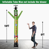 6 10 15 20FT Tall Team Soccer Spirit Waving Inflatable Tube Man(Blower Not Included) - goodeny