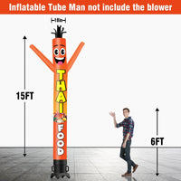 6 10 15 20FT Tall Thai Food Inflatable Tube Man(Blower Not Included) - goodeny