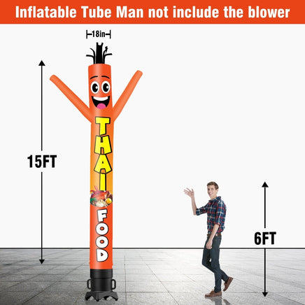 6 10 15 20FT Tall Thai Food Inflatable Tube Man(Blower Not Included) - goodeny