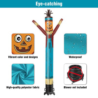 6 10 15 20FT Tall Thanksgiving Day Pumpkin Scarecrow Waving Inflatable Tube Man(Blower Not Included) - goodeny