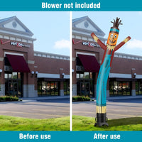6 10 15 20FT Tall Thanksgiving Day Pumpkin Scarecrow Waving Inflatable Tube Man(Blower Not Included) - goodeny