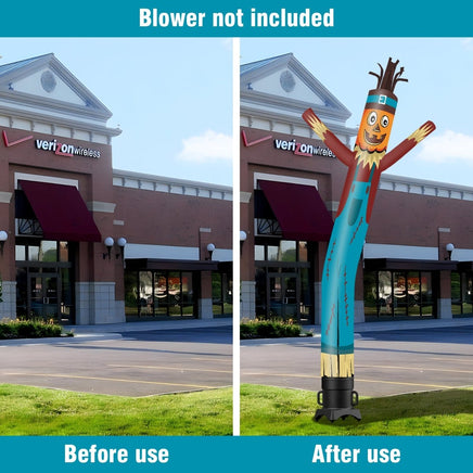 6 10 15 20FT Tall Thanksgiving Day Pumpkin Scarecrow Waving Inflatable Tube Man(Blower Not Included) - goodeny