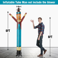 6 10 15 20FT Tall Thanksgiving Day Pumpkin Scarecrow Waving Inflatable Tube Man(Blower Not Included) - goodeny