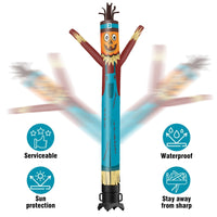 6 10 15 20FT Tall Thanksgiving Day Pumpkin Scarecrow Waving Inflatable Tube Man(Blower Not Included) - goodeny