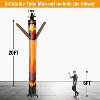 6 10 15 20FT Tall Thanksgiving Day Pumpkin Turkey Waving Inflatable Tube Man(Blower Not Included) - goodeny