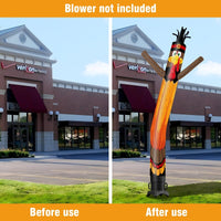 6 10 15 20FT Tall Thanksgiving Day Pumpkin Turkey Waving Inflatable Tube Man(Blower Not Included) - goodeny