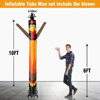 6 10 15 20FT Tall Thanksgiving Day Pumpkin Turkey Waving Inflatable Tube Man(Blower Not Included) - goodeny