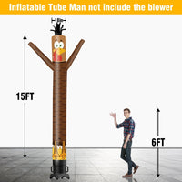 6 10 15 20FT Tall Thanksgiving Day Turkey Waving Inflatable Tube Man(Blower Not Included) - goodeny