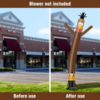 6 10 15 20FT Tall Thanksgiving Day Turkey Waving Inflatable Tube Man(Blower Not Included) - goodeny