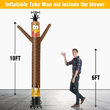6 10 15 20FT Tall Thanksgiving Day Turkey Waving Inflatable Tube Man(Blower Not Included) - goodeny