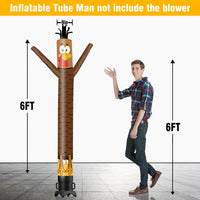 6 10 15 20FT Tall Thanksgiving Day Turkey Waving Inflatable Tube Man(Blower Not Included) - goodeny