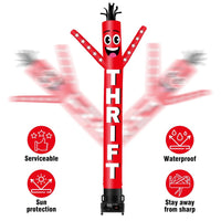 6 10 15 20FT Tall Thrift Waving Inflatable Tube Man(Blower Not Included) - goodeny
