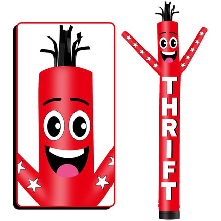 6 10 15 20FT Tall Thrift Waving Inflatable Tube Man(Blower Not Included) - goodeny