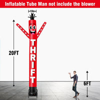6 10 15 20FT Tall Thrift Waving Inflatable Tube Man(Blower Not Included) - goodeny