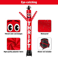 6 10 15 20FT Tall Thrift Waving Inflatable Tube Man(Blower Not Included) - goodeny