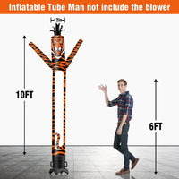 6 10 15 20FT Tall Tiger Waving Inflatable Tube Man(Blower Not Included) - goodeny