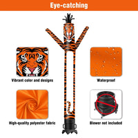 6 10 15 20FT Tall Tiger Waving Inflatable Tube Man(Blower Not Included) - goodeny