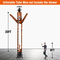 6 10 15 20FT Tall Tiger Waving Inflatable Tube Man(Blower Not Included) - goodeny