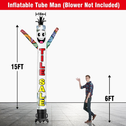 6 10 15 20FT Tall Tile Sale Waving Inflatable Tube Man(Blower Not Included) - goodeny