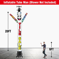 6 10 15 20FT Tall Tile Sale Waving Inflatable Tube Man(Blower Not Included) - goodeny
