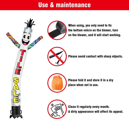 6 10 15 20FT Tall Tile Sale Waving Inflatable Tube Man(Blower Not Included) - goodeny