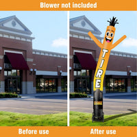 6 10 15 20FT Tall Tire Change Waving Inflatable Tube Man(Blower Not Included) - goodeny