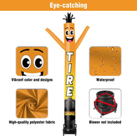 6 10 15 20FT Tall Tire Change Waving Inflatable Tube Man(Blower Not Included) - goodeny