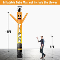 6 10 15 20FT Tall Tire Change Waving Inflatable Tube Man(Blower Not Included) - goodeny