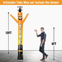 6 10 15 20FT Tall Tire Change Waving Inflatable Tube Man(Blower Not Included) - goodeny
