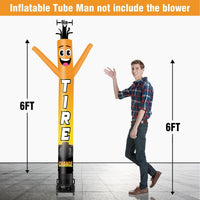 6 10 15 20FT Tall Tire Change Waving Inflatable Tube Man(Blower Not Included) - goodeny