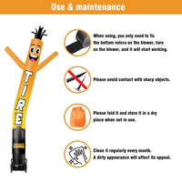 6 10 15 20FT Tall Tire Change Waving Inflatable Tube Man(Blower Not Included) - goodeny