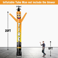 6 10 15 20FT Tall Tire Change Waving Inflatable Tube Man(Blower Not Included) - goodeny