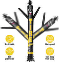 6 10 15 20FT Tall Tire Sale Black Waving Inflatable Tube Man(Blower Not Included) - goodeny