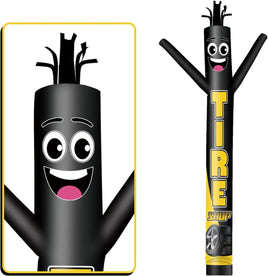 6 10 15 20FT Tall Tire Sale Black Waving Inflatable Tube Man(Blower Not Included) - goodeny