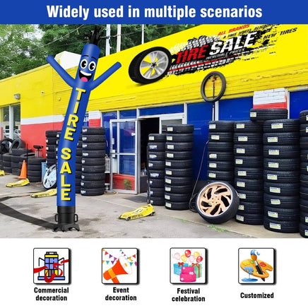 6 10 15 20FT Tall Tire Sale Waving Inflatable Tube Man(Blower Not Included) - goodeny