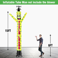 6 10 15 20FT Tall Title Loans Waving Inflatable Tube Man(Blower Not Included) - goodeny
