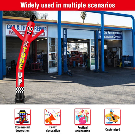 6 10 15 20FT Tall Tune Up Waving Inflatable Tube Man(Blower Not Included) - goodeny