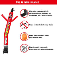 6 10 15 20FT Tall Tune Up Waving Inflatable Tube Man(Blower Not Included) - goodeny