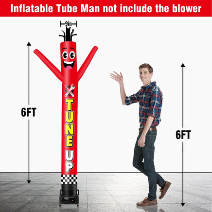 6 10 15 20FT Tall Tune Up Waving Inflatable Tube Man(Blower Not Included) - goodeny